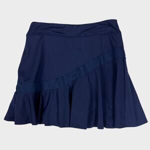 Coo Run Medium Navy Blue Skort Polyester Spandex Ruffle